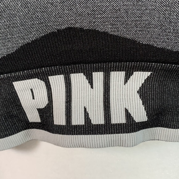 Victoria’s Secret PINK Black & Grey Unlined Sports Bra NWT - Picture 3 of 8